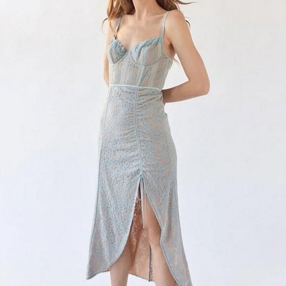 Urban Outfitters Dresses & Skirts - Urban Outfitters Angelica Corset Lace Midi Slip Dress